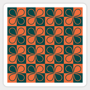 Bearberry Checkerboard (Orange) Sticker